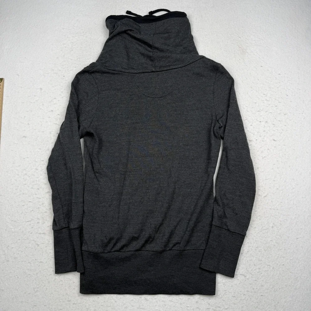 Icebreaker‎ Sweatshirt Womens Medium Gray Merino Wool Cowl Neck Pullover